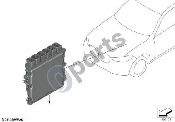 BMW X5 G05 pagrindinis valdymo blokas DME 86T0H – schema