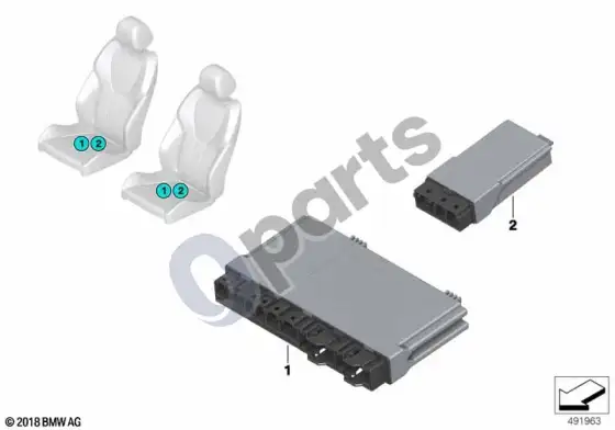 BMW X5 G05 control units seat module front – schema
