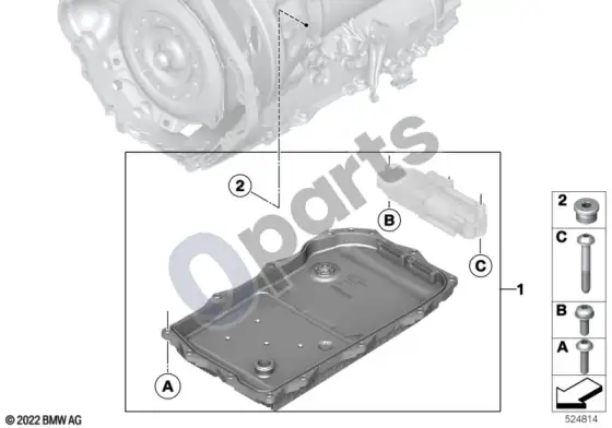 BMW X5 G05 GA8HP51X elektrinis alyvos siurblys – schema