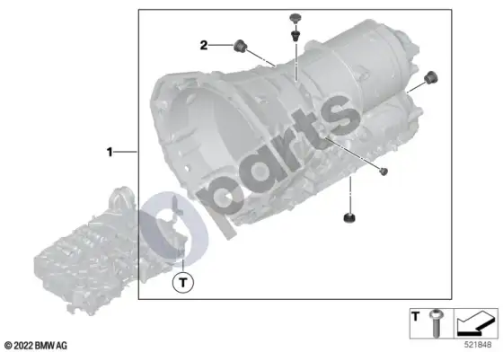 BMW X5 G05 GA8HP51X smulkios dalys – schema