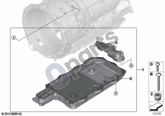 BMW X5 G05 GA8P75HZ elektrinis alyvos siurblys – schema
