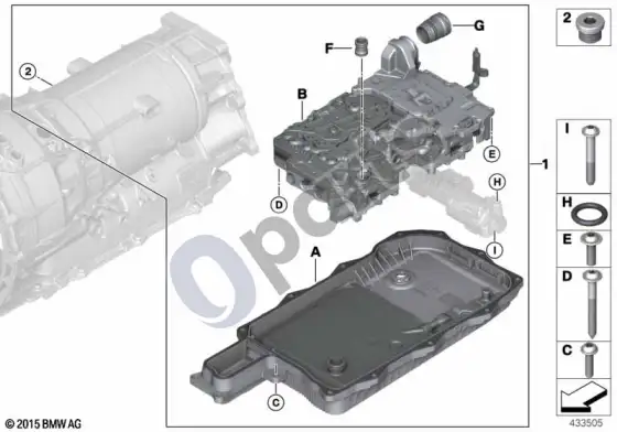 BMW X5 G05 GA8P75HZ mechatronika – schema