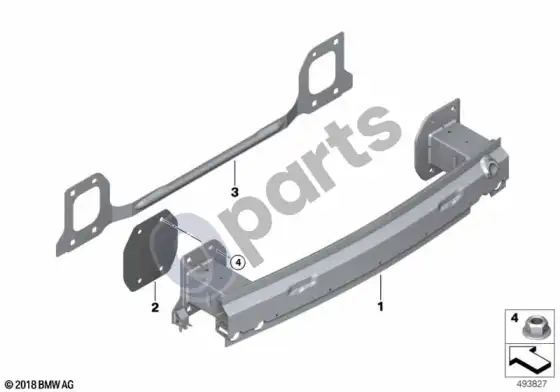 BMW X5 G05 galinis laikiklis – schema