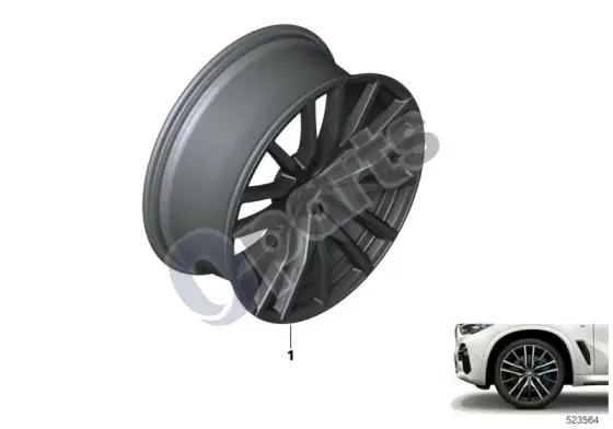BMW X5 G05 individualus lengvojo lydinio ratlankis, KA586 – schema