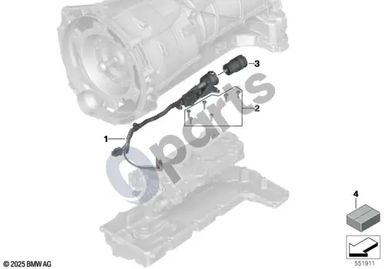BMW X5 G05 laidų pynė, mechatronikas GA8HP60/80 MH/XMH – schema