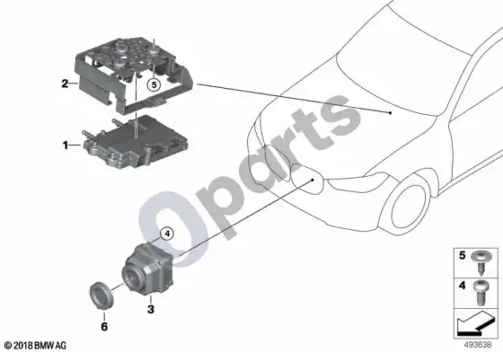BMW X5 G05 naktinio matymo sistema – schema