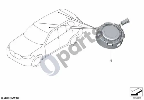 BMW X5 G05 speaker HES system headliner – schema