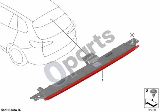 BMW X5 G05 trečiasis stabdymo žibintas – schema