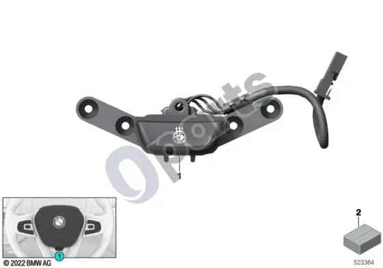 BMW X5 G05 vairo šildymo mygtukas – schema