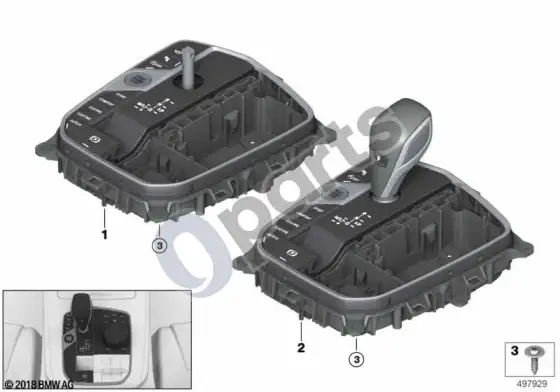 BMW X5 G05 repair kit centre console control panel – schema