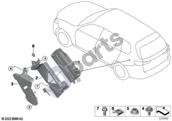 BMW X5 G05 stiprintuvas / laikiklis – schema