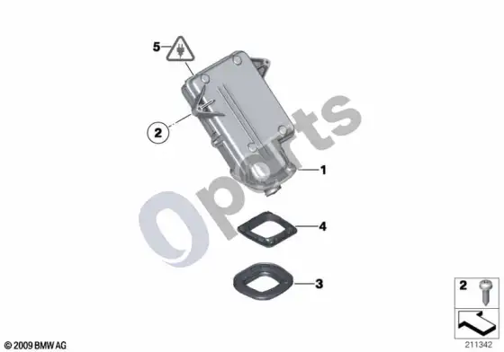BMW X6 E71 atbulinės eigos kamera – schema