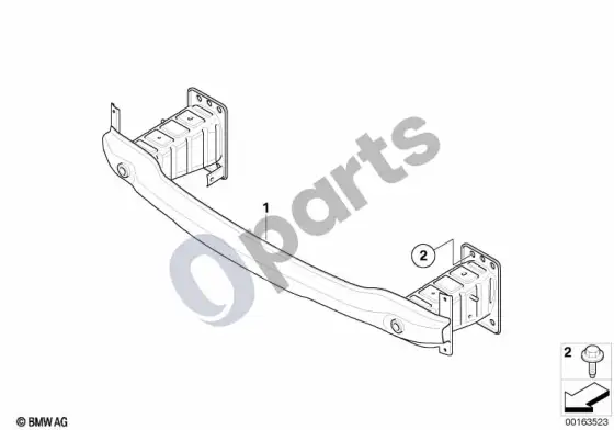 BMW X6 E71 atrama, priekinė – schema