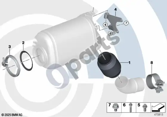 BMW X6 E71 atsiejimo elementas – schema