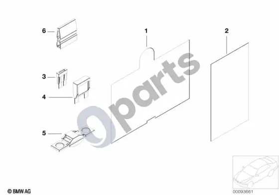 BMW X6 E71 atskiros saugiklių dėžutės dalys – schema