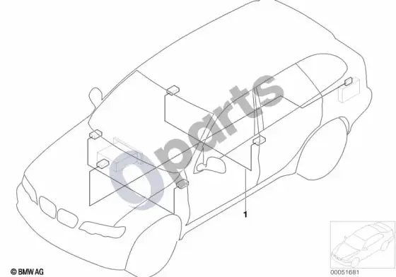 BMW X6 E71 audio laidų pynė, dublikatas – schema