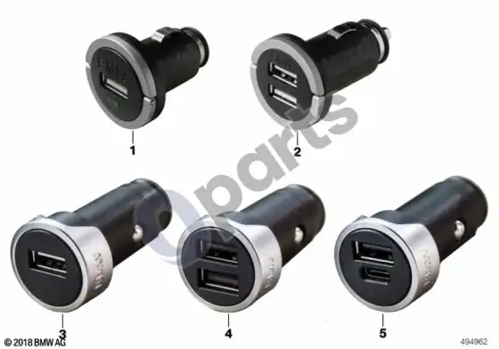 BMW X6 E71 BMW USB įkroviklis – schema