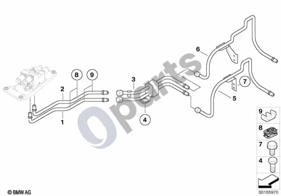 BMW X6 E71 dynamic drive papildomos dalys – schema