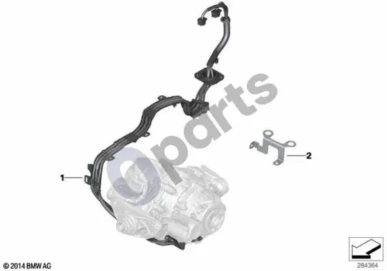 BMW X6 E71 galinio diferencialo laidų pynė – schema