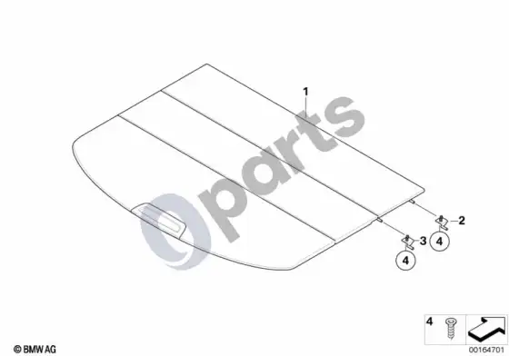 BMW X6 E71 galinio lango lentyna – schema