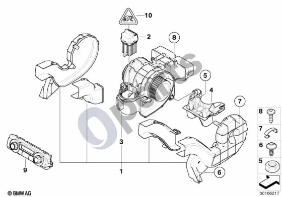 BMW X6 E71 galinis ventiliatorius – schema