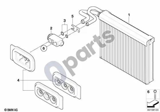 BMW X6 E71 garintuvas / išsiplėtimo vožtuvas – schema