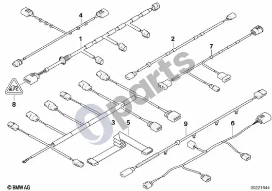BMW X6 E71 įvairūs papildomi laidų pynės – schema