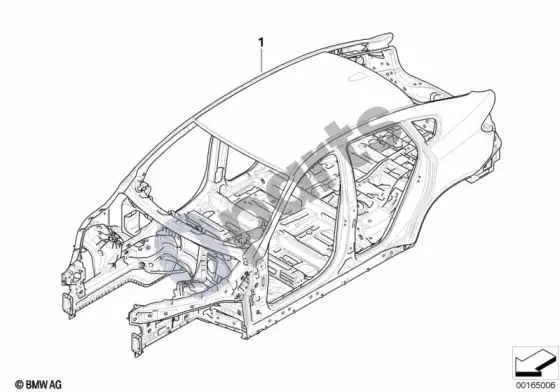 BMW X6 E71 kėbulo karkasas – schema