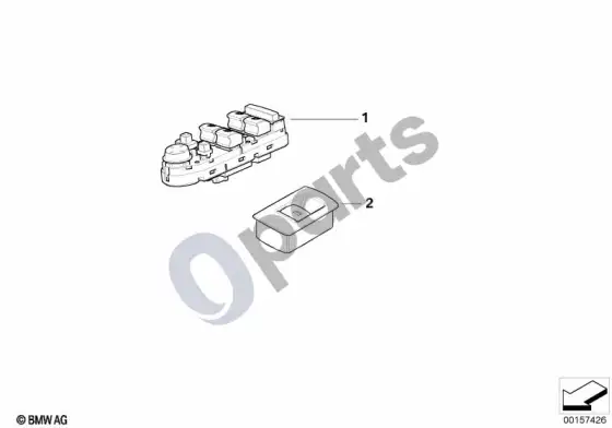 BMW X6 E71 langų pakėlėjo jungiklis – schema