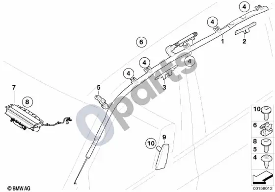 BMW X6 E71 oro pagalvė – schema