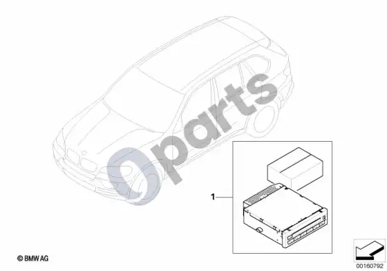 BMW X6 E71 papildomo montavimo komplektas, CD keitiklis; ... - 2011.10 – schema
