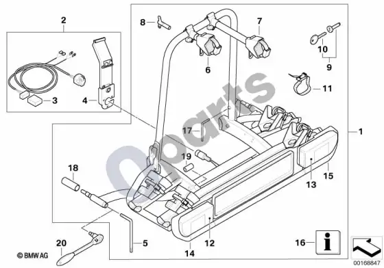 BMW X6 E71 prisukamas galinis laikiklis ECE – schema