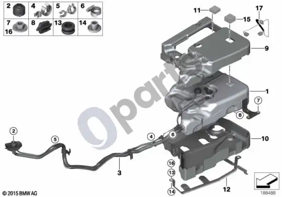 BMW X6 E71 SCR talpa, pasyvi – schema