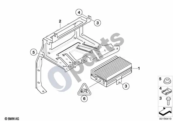 BMW X6 E71 stiprintuvas / laikiklis, hi-fi sistema – schema