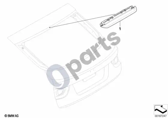 BMW X6 E71 trečiasis stabdymo žibintas – schema