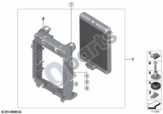BMW X6 E71 variklio alyvos aušintuvas – schema