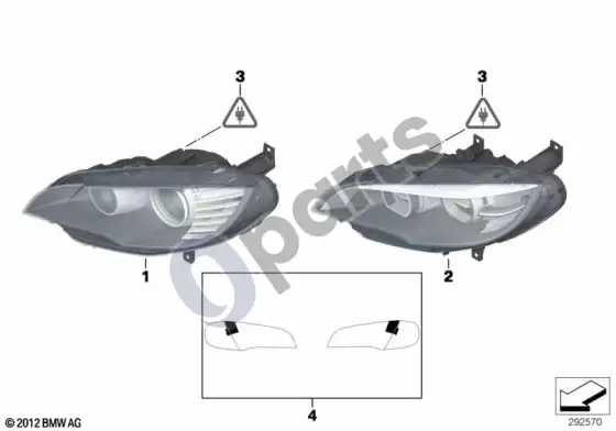 BMW X6 E71 žibintas – schema