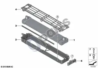 BMW XM (2022–) Priekinis radiatorius – schema