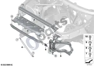 BMW XM (2022–) Priekinis skydas – schema