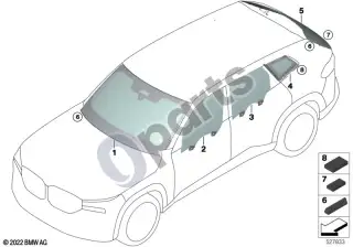 BMW XM (2022–) Stiklai – schema