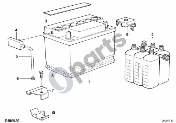 BMW Z1 akumuliatorius – schema