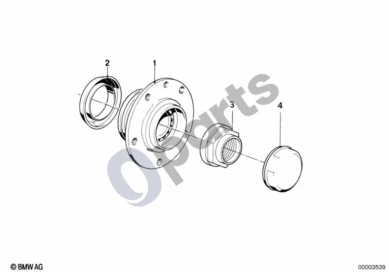 BMW Z1 Rato guoliai schema – pozicija 04: Dangtelis