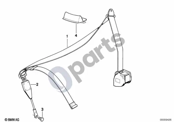 BMW Z1 saugos diržai – schema