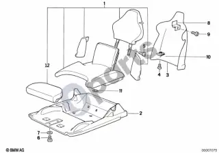 BMW Z1 Sėdynės dalys – schema