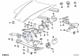 BMW Z1 Variklio dangtis – schema