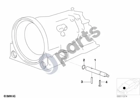 BMW Z3 E36 A4S 270R/310R pavarų perjungimo trauklė – schema
