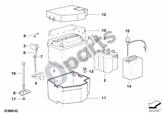 BMW Z3 E36 akumuliatorius – schema
