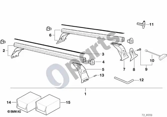 BMW Z3 E36 bazinė atramos sistema – schema