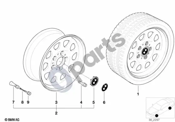 BMW Z3 E36 BMW stilius II – schema