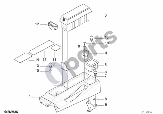BMW Z3 E36 centrinė konsolė – schema